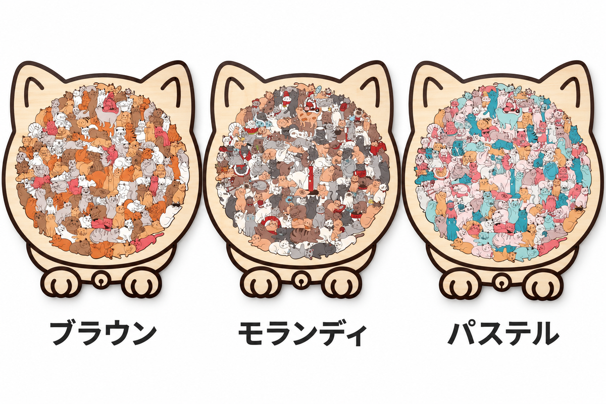 猫まみれパズル｜135ピースの木製パズル
