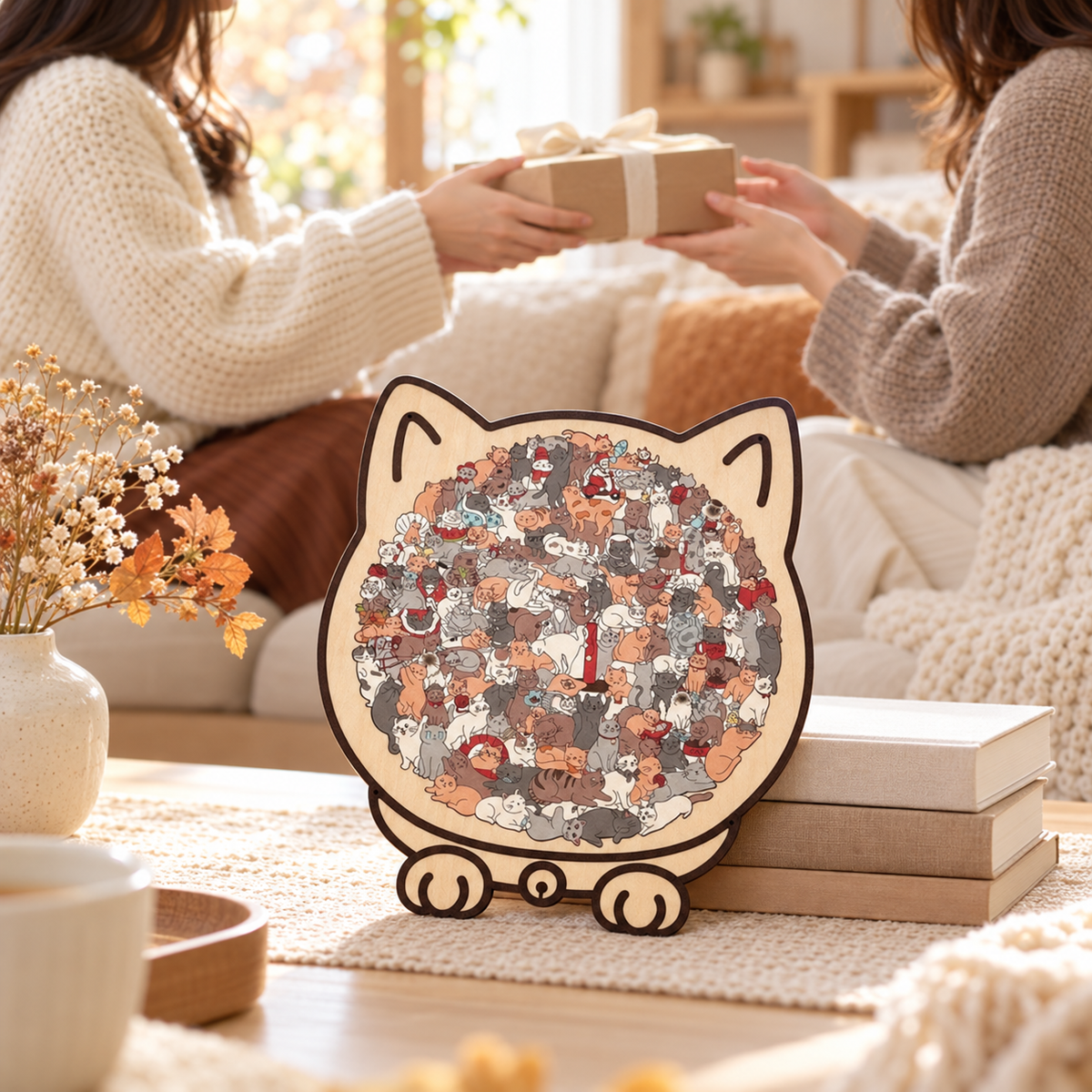 猫まみれパズル｜135ピースの木製パズル