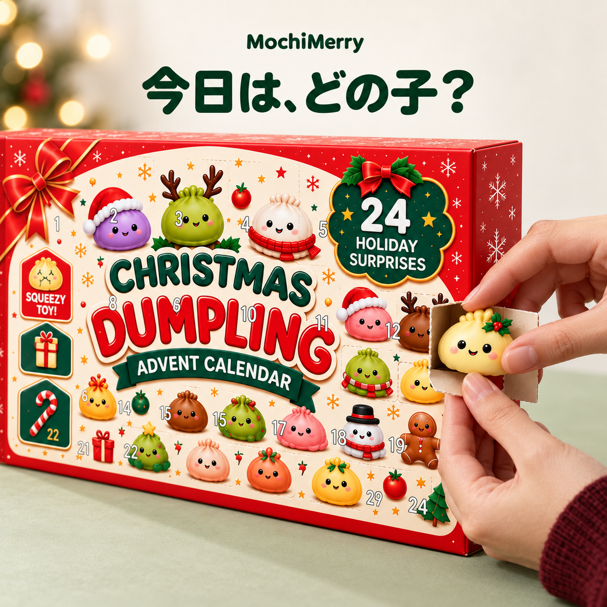 MochiMerry ｜クリスマスまで楽しむ、24個のもちもちスクイーズ